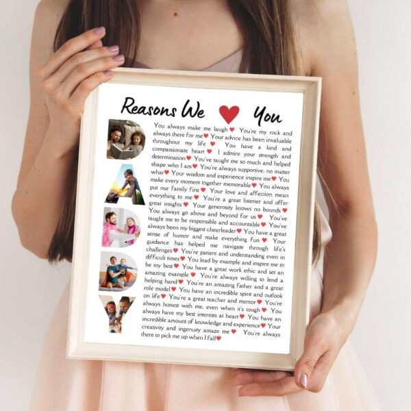 Modern Minimalist DADDY Template - Clean Lines with 30 Reasons & Neutral Tone Photos