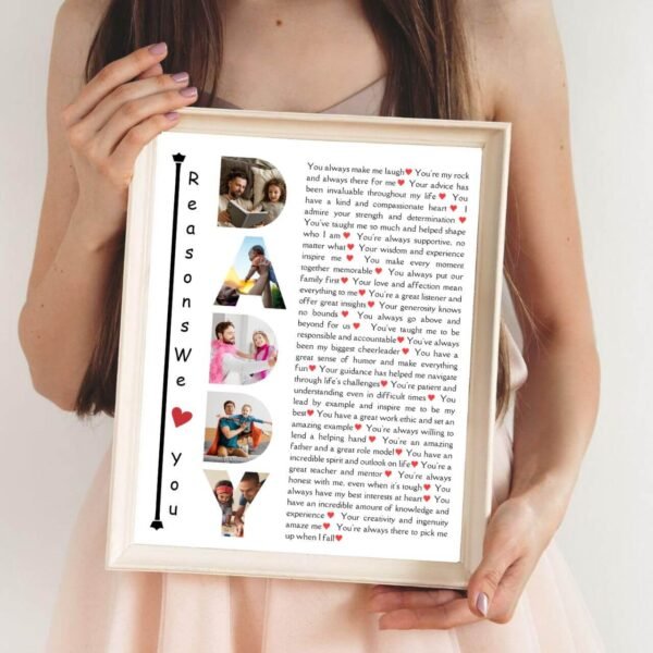 Augmented Reality DADDY Collage - Scan Letters to Reveal 30 Video Messages Hidden in 3D Photos