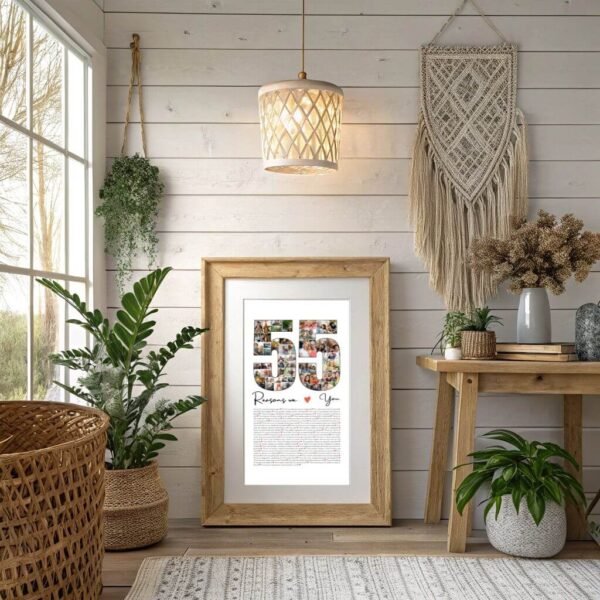 Retirement Gift Collage Template - 55 Reasons Celebrating Dad’s Career & Family Legacy