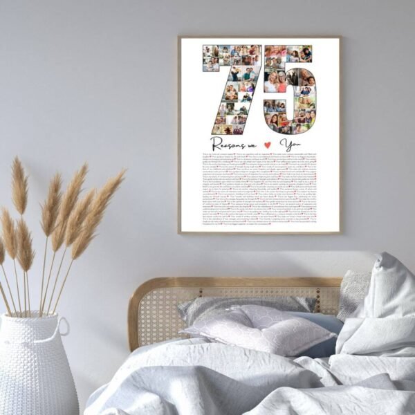Diamond Jubilee Canva Template - 75 Reasons We Love You with Antique Paper Texture & Wax Seal