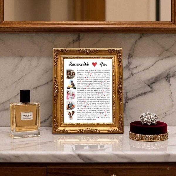 Daughter's Birthday Gift to Dad - Floral DADDY Letters with 30 Reasons & Childhood Photos