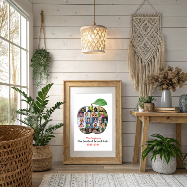 Personalized 3D Apple Collage Gift for Teacher - Image 6