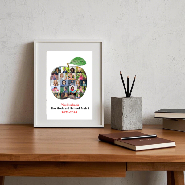 Personalized 3D Apple Collage Gift for Teacher - Image 7