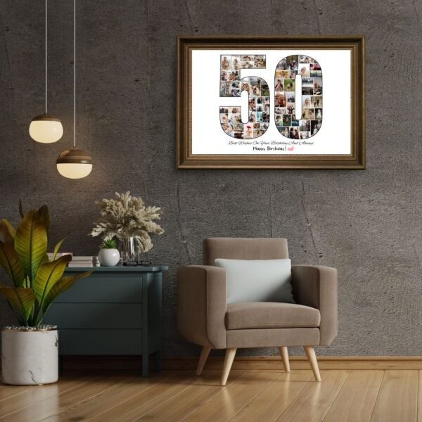 Vintage 1970s theme collage for 2025 50th birthdays with retro TV and disco ball