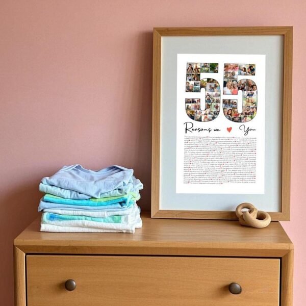 Emergency 55th Birthday Collage - Instant Download with 55 Pre-Written Reasons & Photos