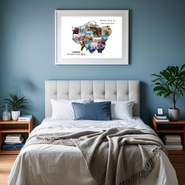 Shakespeare's Globe and Platform 9¾ map with book quote text blocks