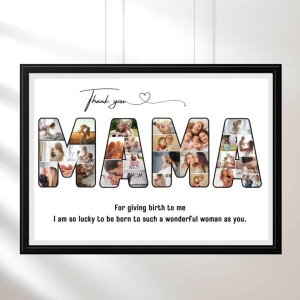 Mama’s 50th Birthday Album - Gold Foil & Vintage Photo Frames