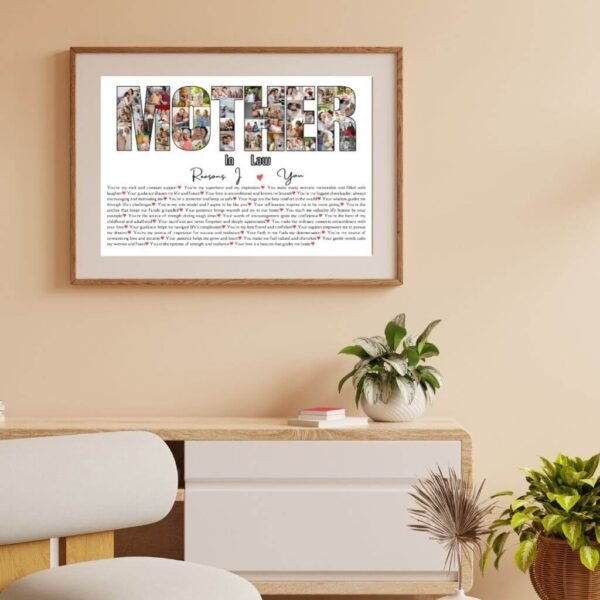 30 Reasons MIL Birthday Collage - Floral Tea Cup Design with Vintage Photo Frames
