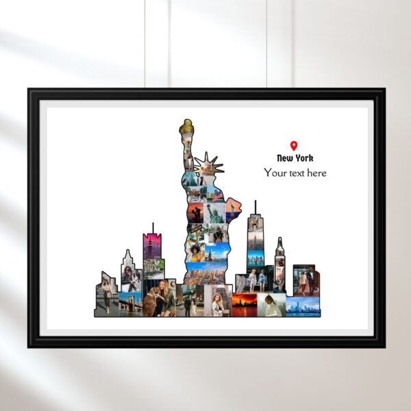 Retro-style Statue of Liberty photo template for patriotic gifts