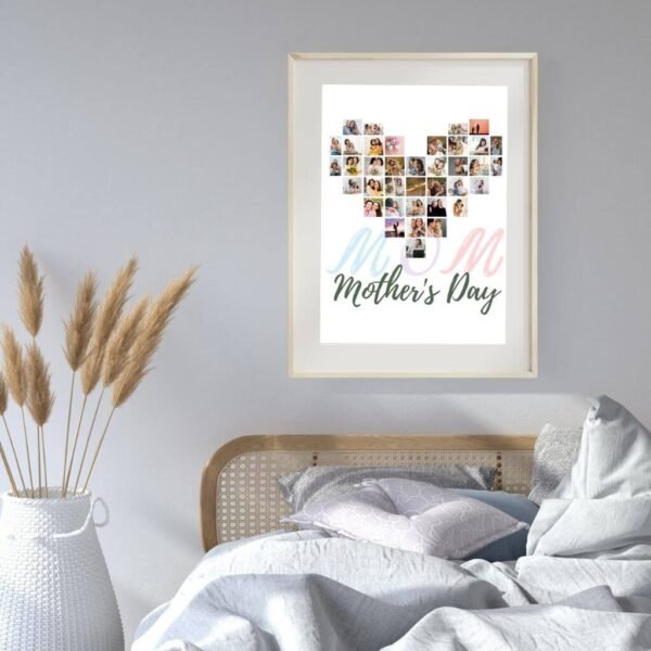 First-Time Mother Collage - Baby Feet & Moon Phases Tracking First Year
