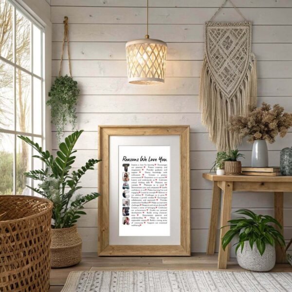 Art Teacher Gift - Paint Palette Letters with 30 Creative Reasons