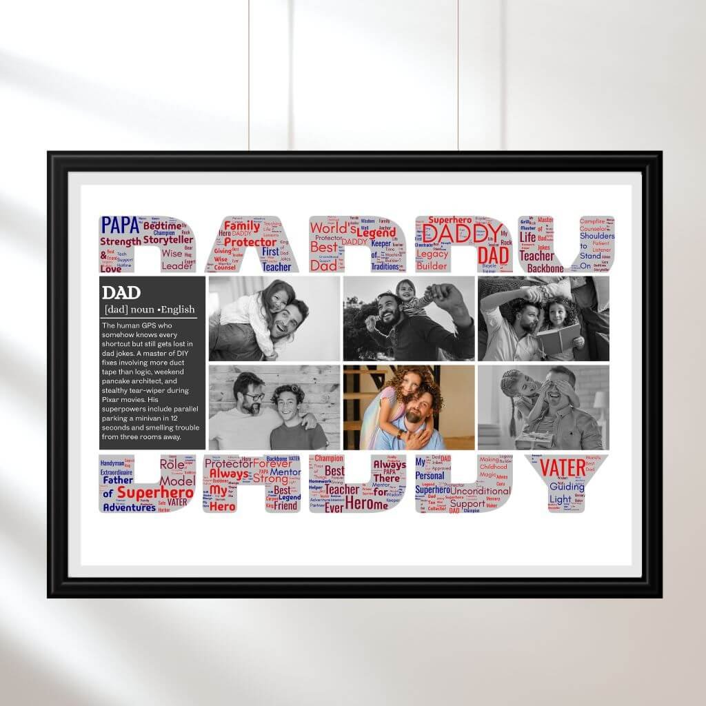 ​​Multilingual Daddy Wall Art Print​​