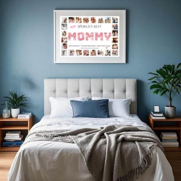 MOMMY Collage Template Editing Demo in Canva with Text, Photos, and Color Adjustments