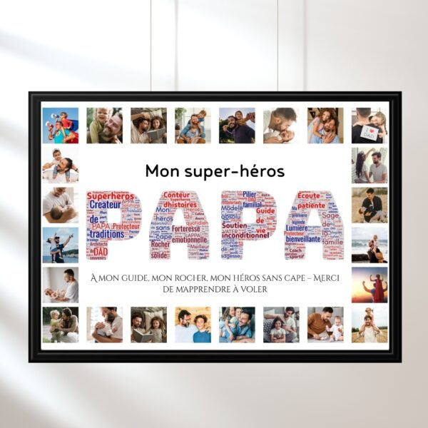 PAPA Word Art – Hommage à l'Héros Quotidien en Design Français
