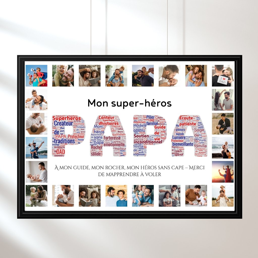 PAPA Word Art – Hommage à l'Héros Quotidien en Design Français
