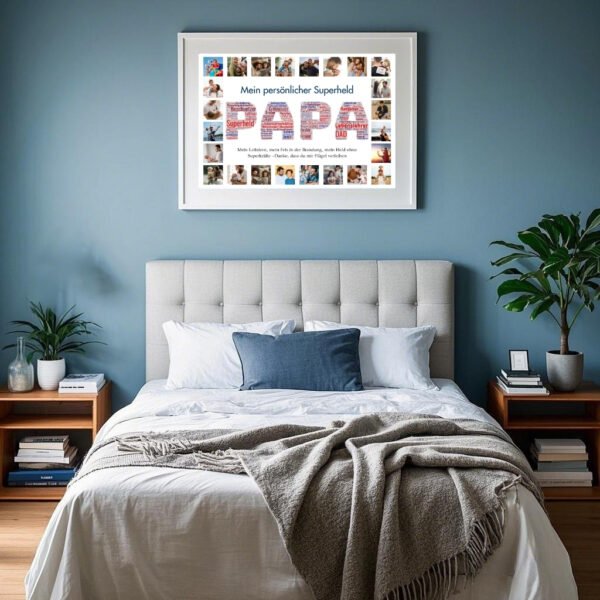 ​​PAPA Familienanker Design – Deutsch Word Art mit Fotos & Zitaten​​