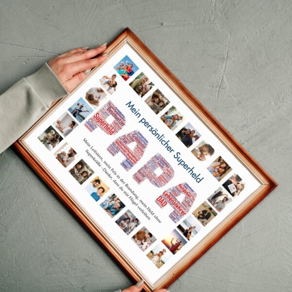 ​​Deutsch Vaterbilder Collage – PAPA als Ratgeber & Abenteuer-Begleiter​​