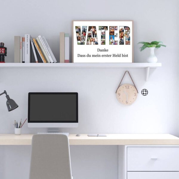 Gartenarbeit-Design - Gießkanne als Buchstabe V mit Gemüsebeetaufnahmen