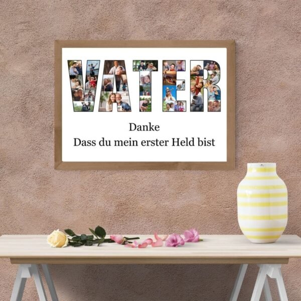 Handwerker-Collage - Schraubenschlüssel als Buchstabe E mit Werkbankfotos