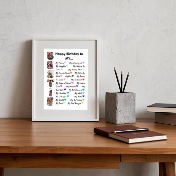 Twinning Selfie Album - Split-Frame Design with Mirror Emoji Borders