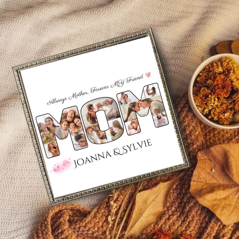 Customizable MOM Collage Template for DIY Framed Gifts and Home Decor