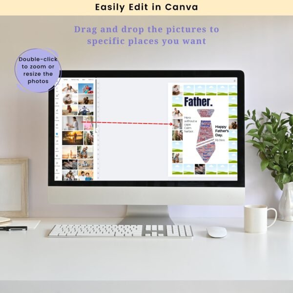 Personalized Father's Day Gift – Dad Word Cloud & Quotes Collage