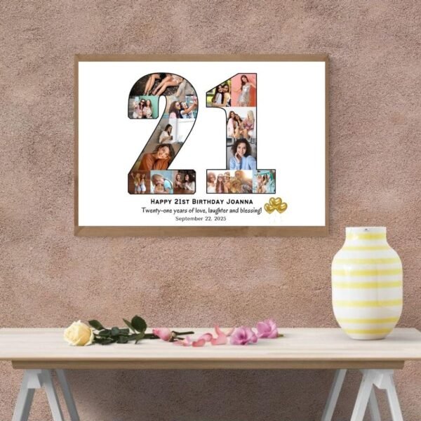 Statement piece for family room. Meaningful gift for son's 21st birthday. ​​Canva Template​​