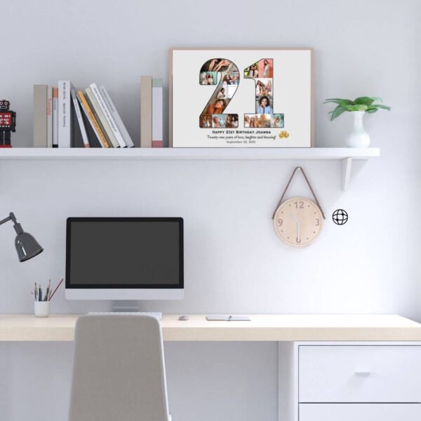 Fun photo collage gift for women/men. Dorm room decor upgrade. ​​Canva-Editable. CW-BD21​​