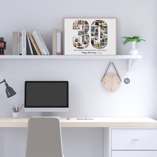 Companion "30" artworks on shared wall. Couples milestone gift set. Relationship chapter display.