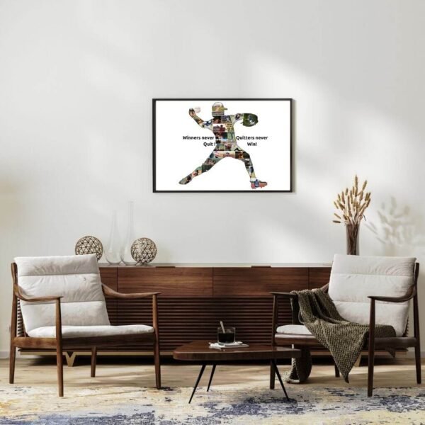 Custom coach gift collage with baseball elements | CollageWizard Pro