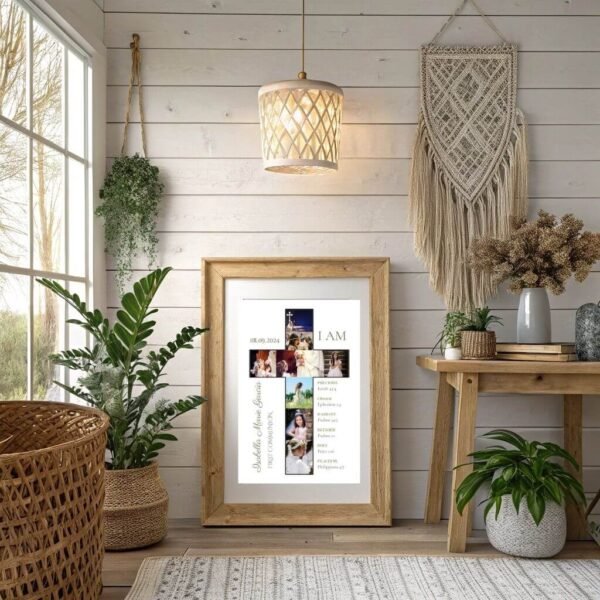 first communion photo collage template : Edit Attributes: "BLESSED"→"FAITHFUL" + Scripture