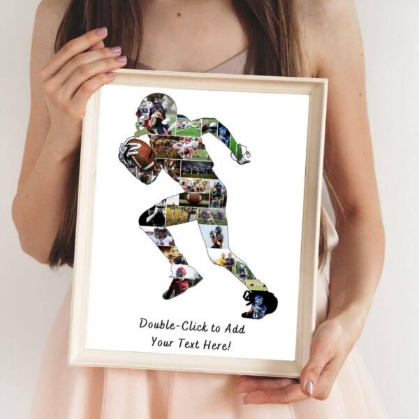 Fantasy league champion collage template with data visualization