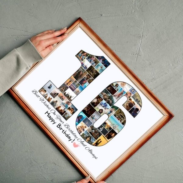 Collage in social media post. ​​Teens sharing milestones. Tag