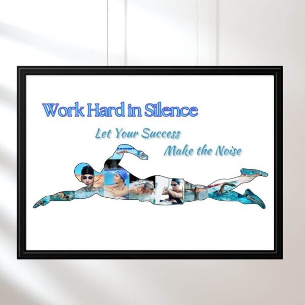 Swimming coach retirement collage | CollageWizard