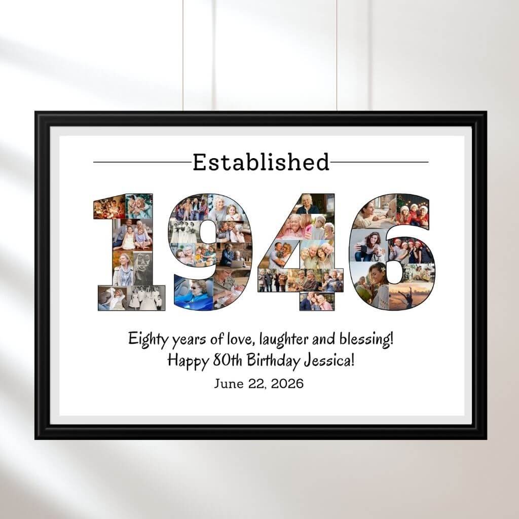 1946 year memory photo collage designed by CollageWizard