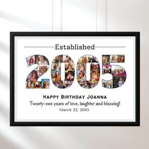 2005 Photo Collage Template – Celebrating a 21st Birthday